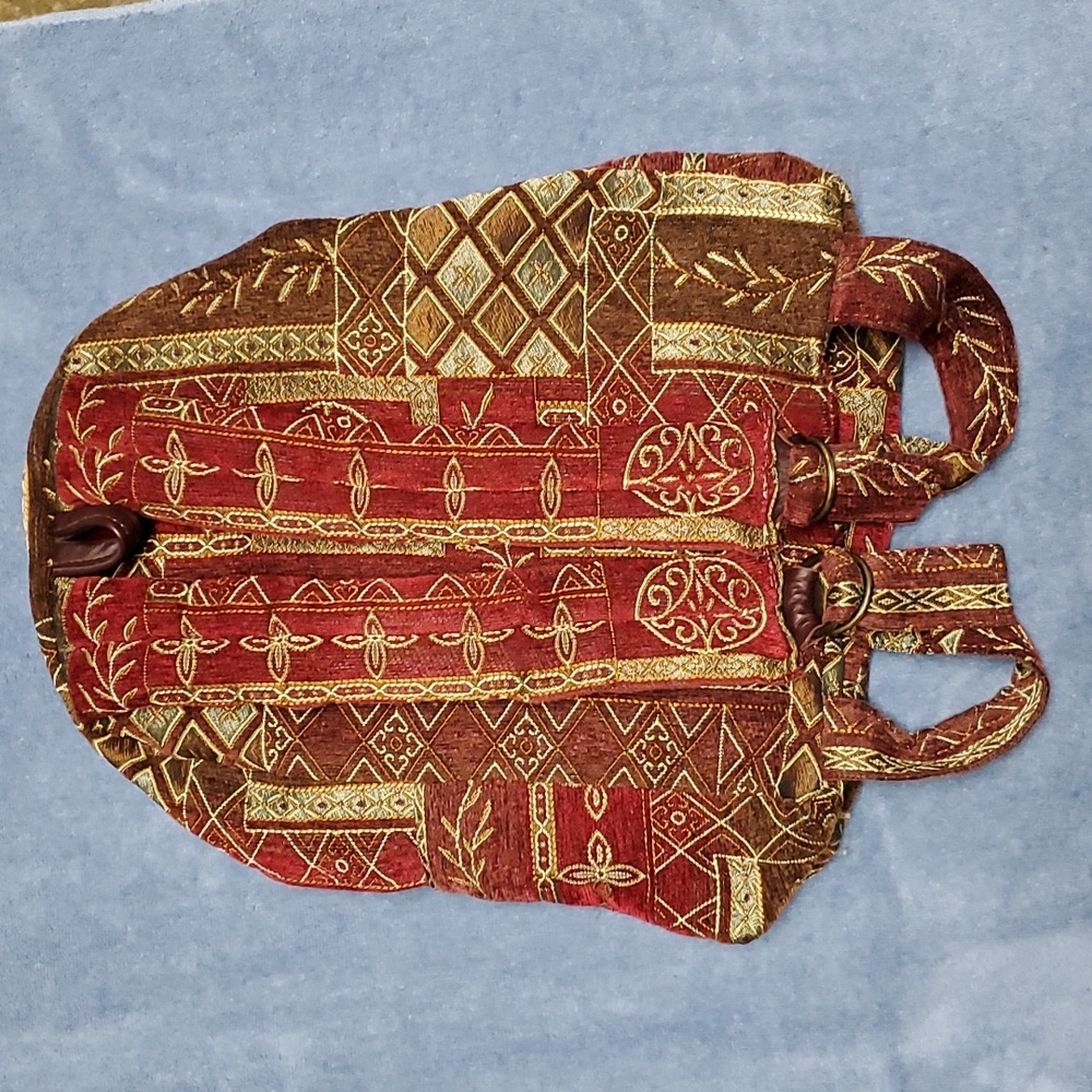 Vintage Backpack, Floral with Fall Colors - Picture 2 of 9